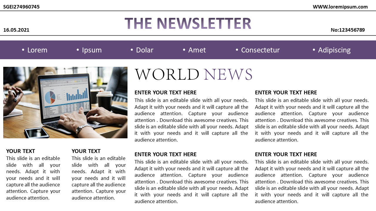 free business newsletter template download